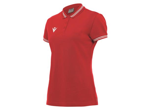 Hambo Polo Dame RØD/HVIT M Poloskjorte i bomull til dame 