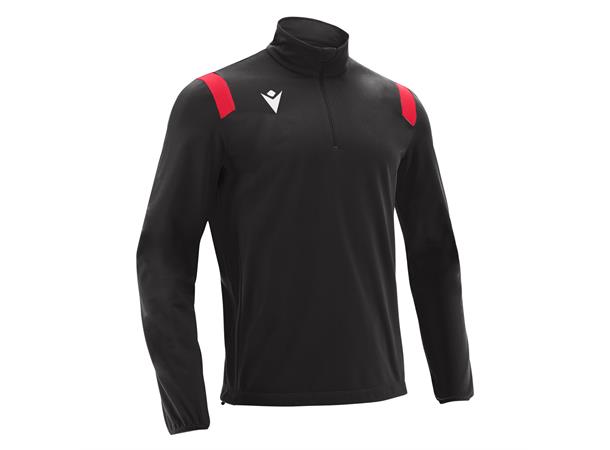 Gange 1/4 Zip Top BLK/RED XS Teknisk treningsgenser - Unisex 