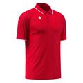 Aulos Polo RED/WHT XXS Teknisk poloskjorte - Unisex